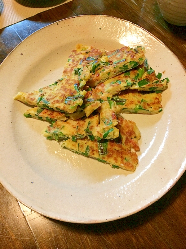 おからとニラのチヂミ風 レシピ 作り方 By きのこのみみ 楽天レシピ