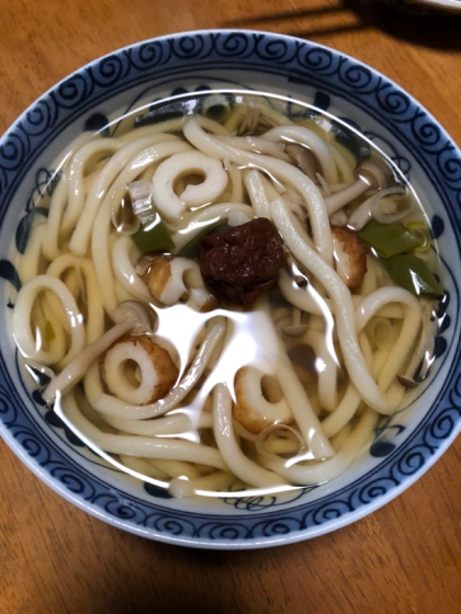 時短しめじと竹輪の簡単うどん