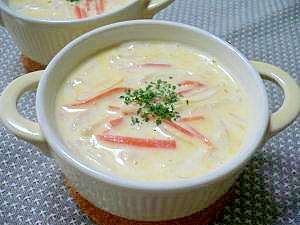 えのきたっぷり~ミルク味噌チーズのスープ