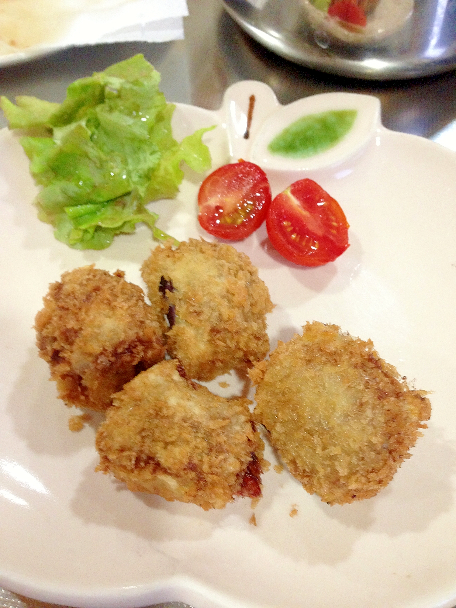 茄子たっぷり肉詰め揚げ