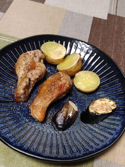 手羽元のオーブン焼き　☆　ほんのりカレー味