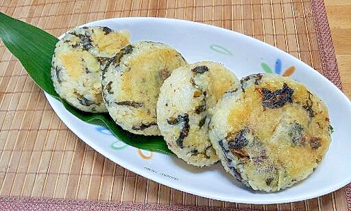 チーズがかりっ、高菜漬けの焼きおにぎり