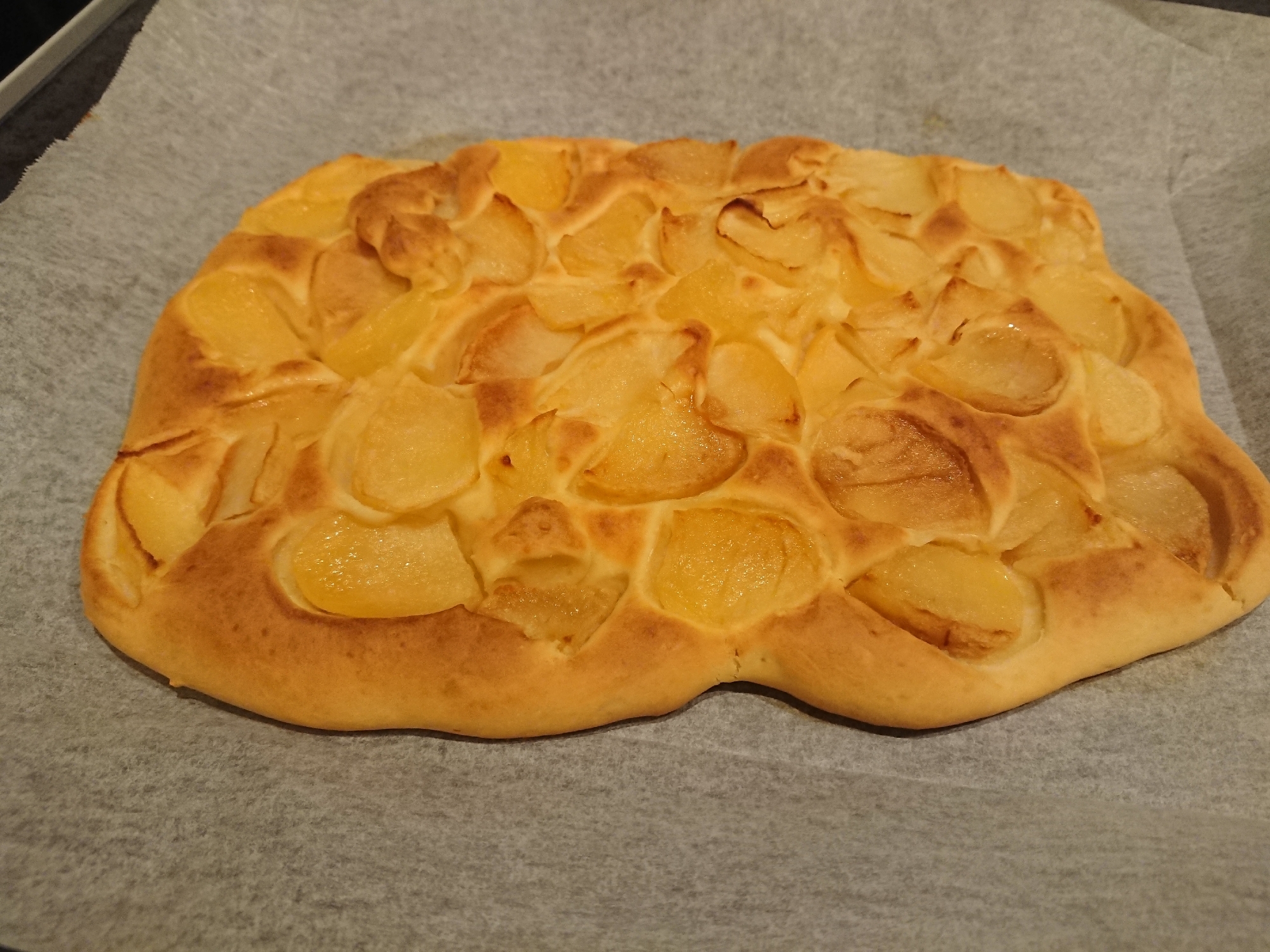 オーブンで作るりんごのパンケーキ