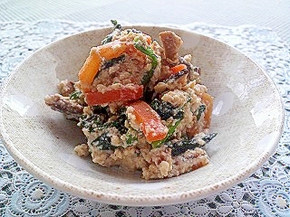 家族にリクエストされる❤柿の白和え