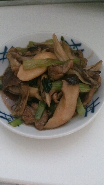 小松菜と豚肉炒め