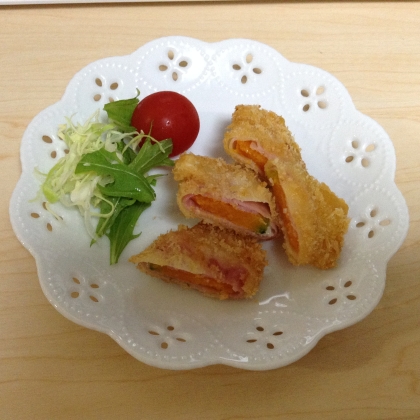 かぼちゃの肉巻きフライ