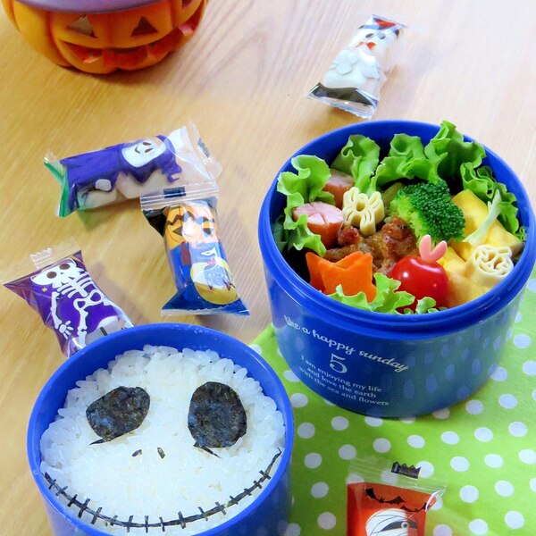キャラ弁 まるいお弁当箱deジャックスケリントン弁 レシピ 作り方 By Cherry05 楽天レシピ キャラ弁 まるいお弁当箱deジャックスケリントン弁 レシピ 作り方 By Cherry05 楽天レシピ