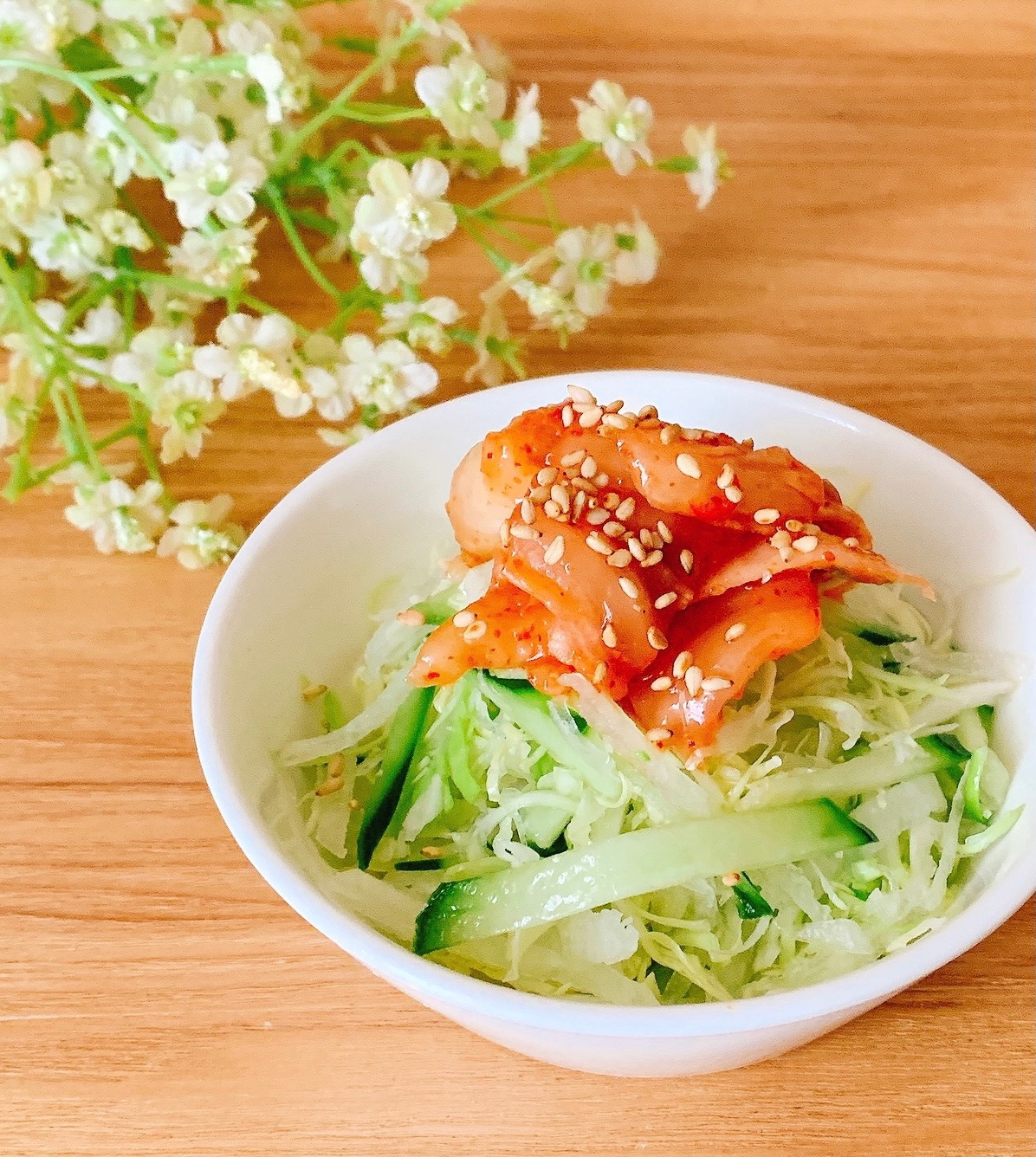 おつまみに✧˖°キムチ野菜サラダෆ˚*