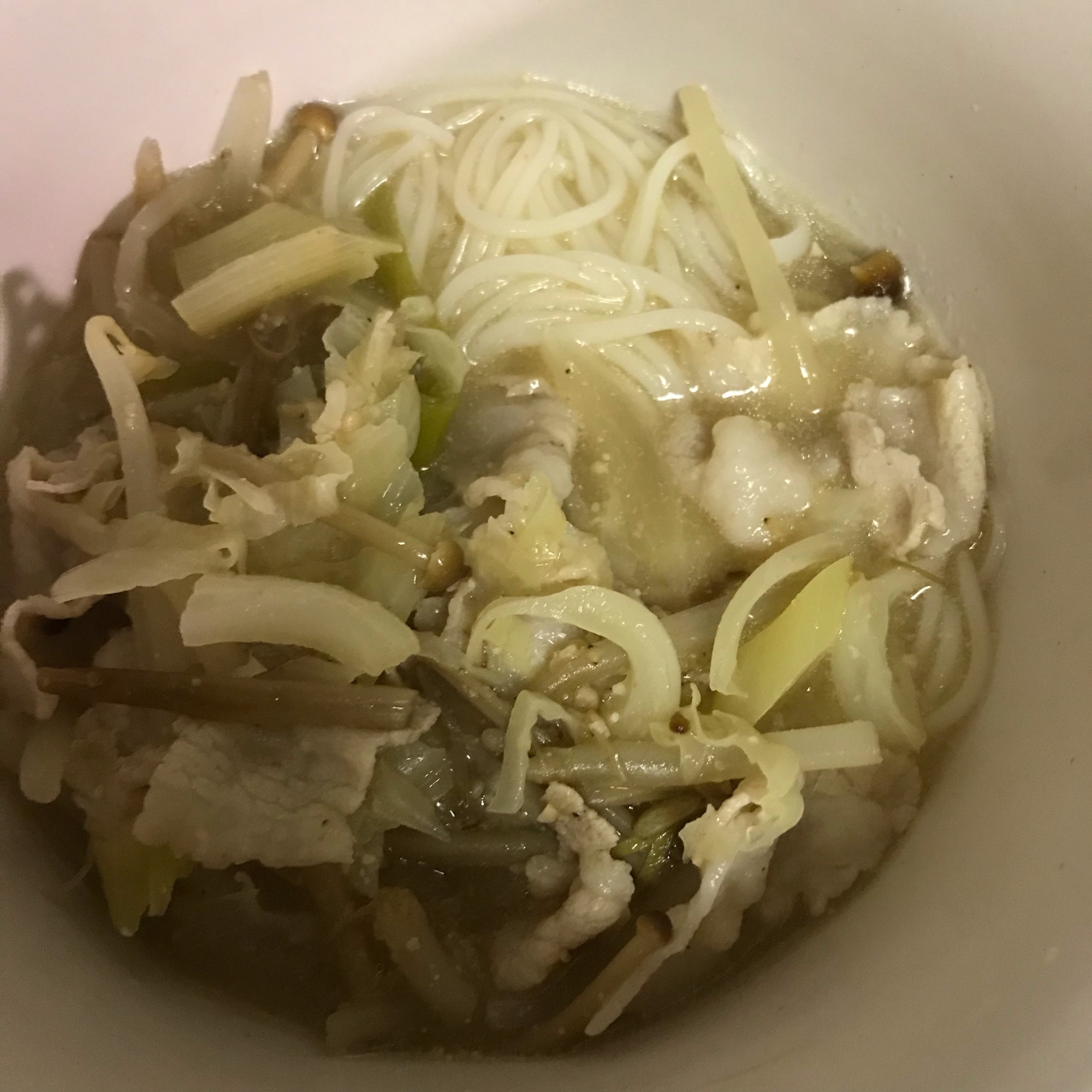 素麺豚汁