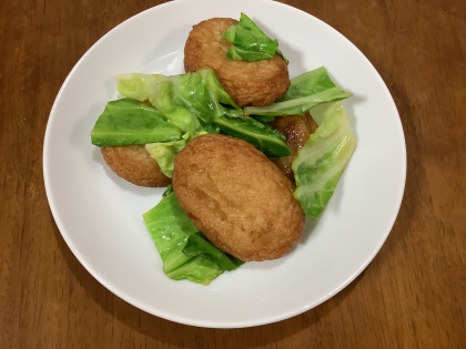 芽キャベツ葉ニンニク春雨ちくわ薩摩揚おでん風