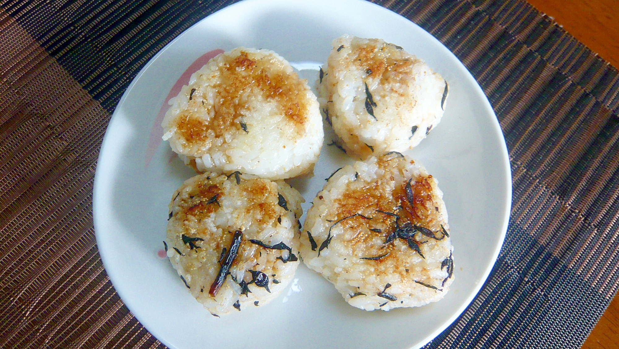 ❤　梅ひじき＆明太子の焼きおにぎり　❤