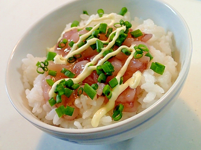 すだち/マヨで　イカ塩辛と葱のご飯