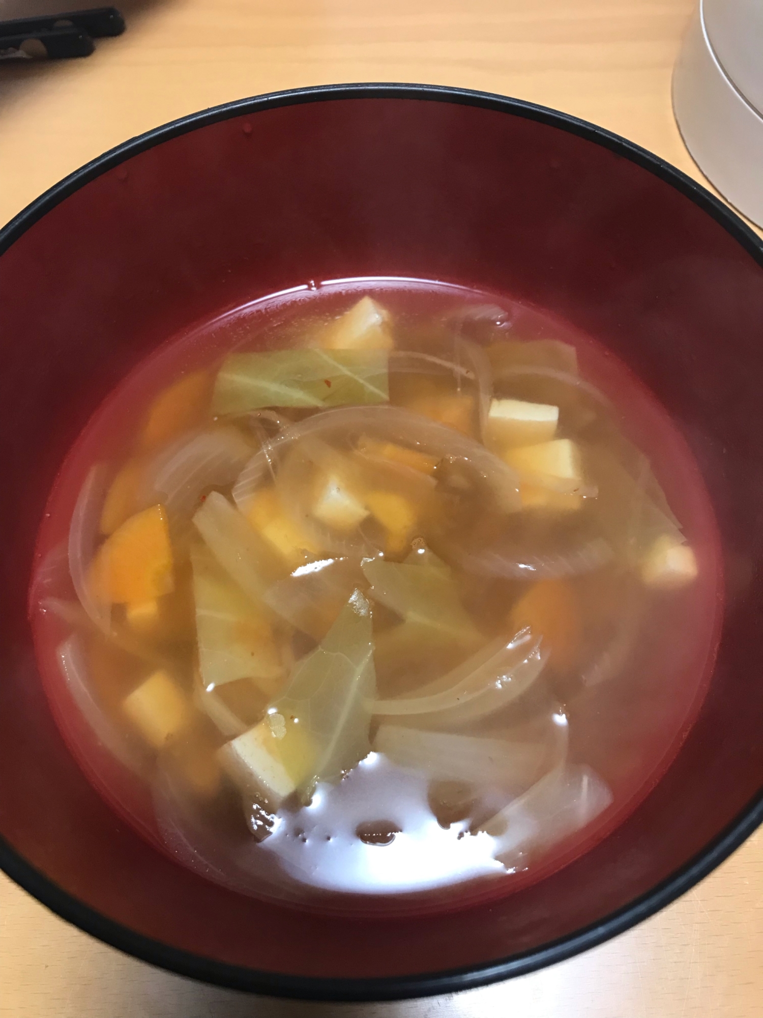 豆板醤入りスープ