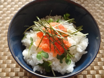 明太子とブロッコリースプラウトのご飯