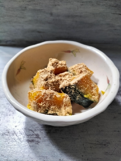 先程はつくれぽありがとうです♡きょうはこちら♬ちょうどかぼちゃあったので早速作ってみました(*´艸｀*)私もきな粉大好き〜❣美味しい組み合わせレシピ感謝です✨