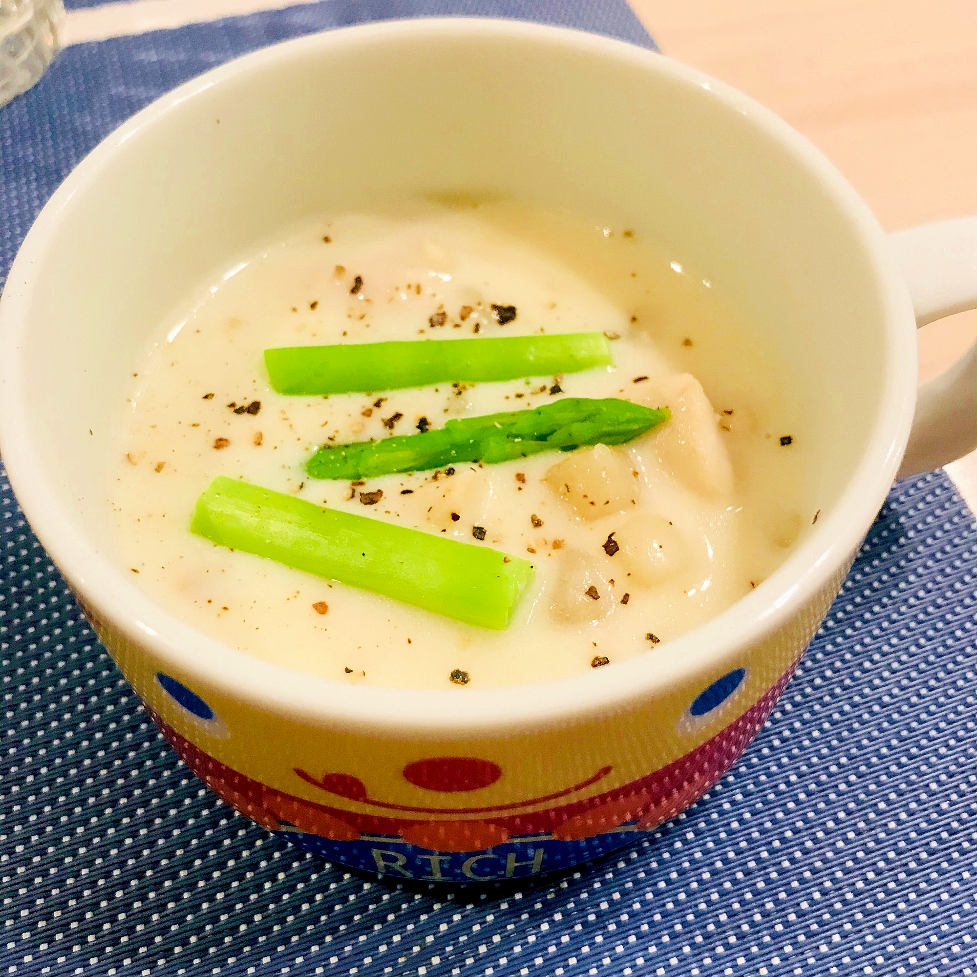 キャンベルクラムチャウダーの鶏むねスープ