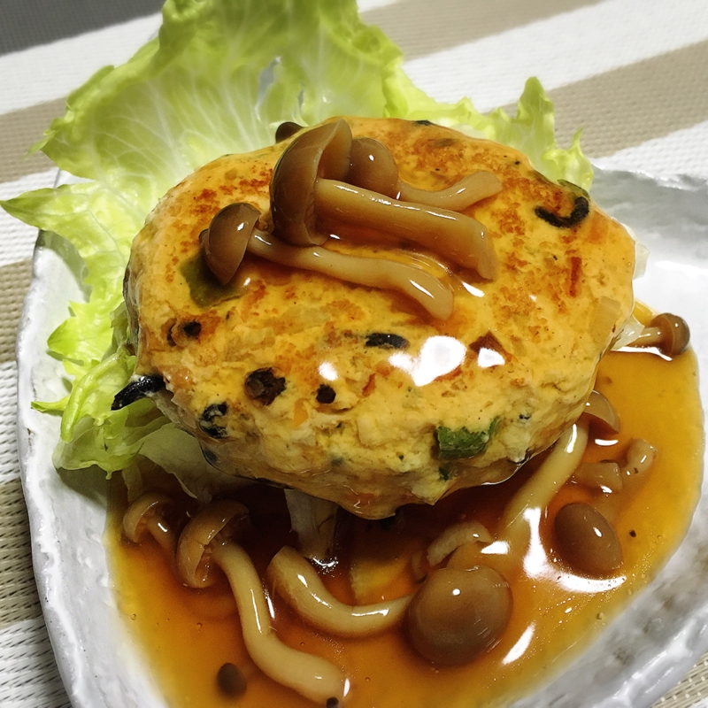 蓮根deシャキシャキ食感☆豆腐ハンバーグ