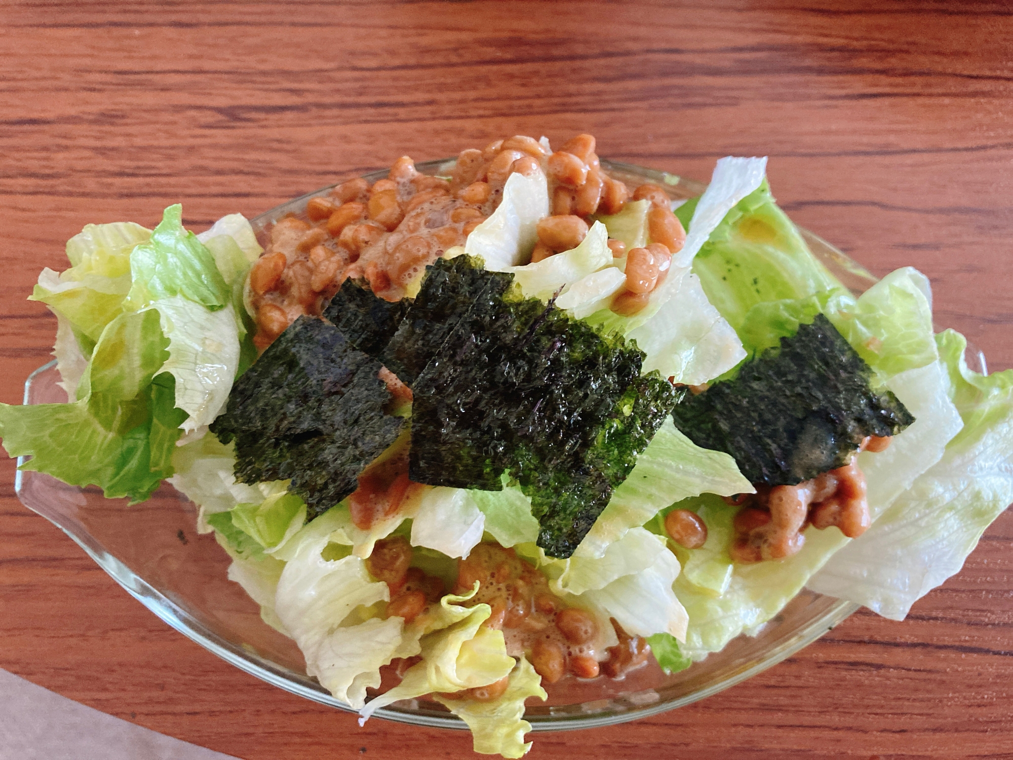 栄養満点＊海苔と納豆のサラダ