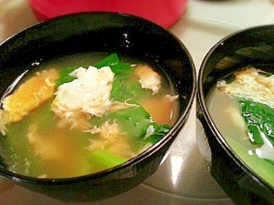 上品♡柚子胡椒のスープ♡小松菜