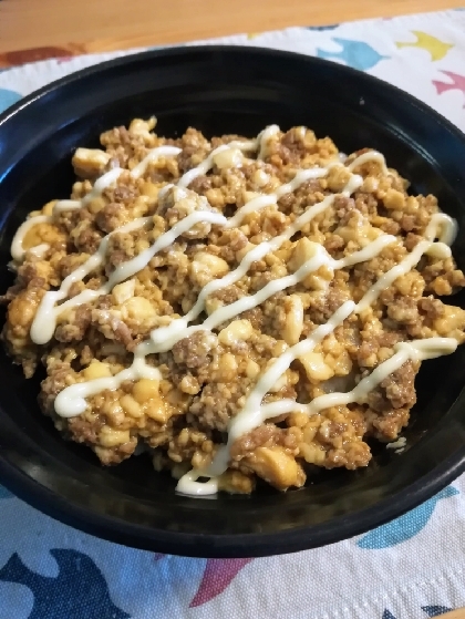 節約☆ミンチと豆腐のテリヤキソース丼