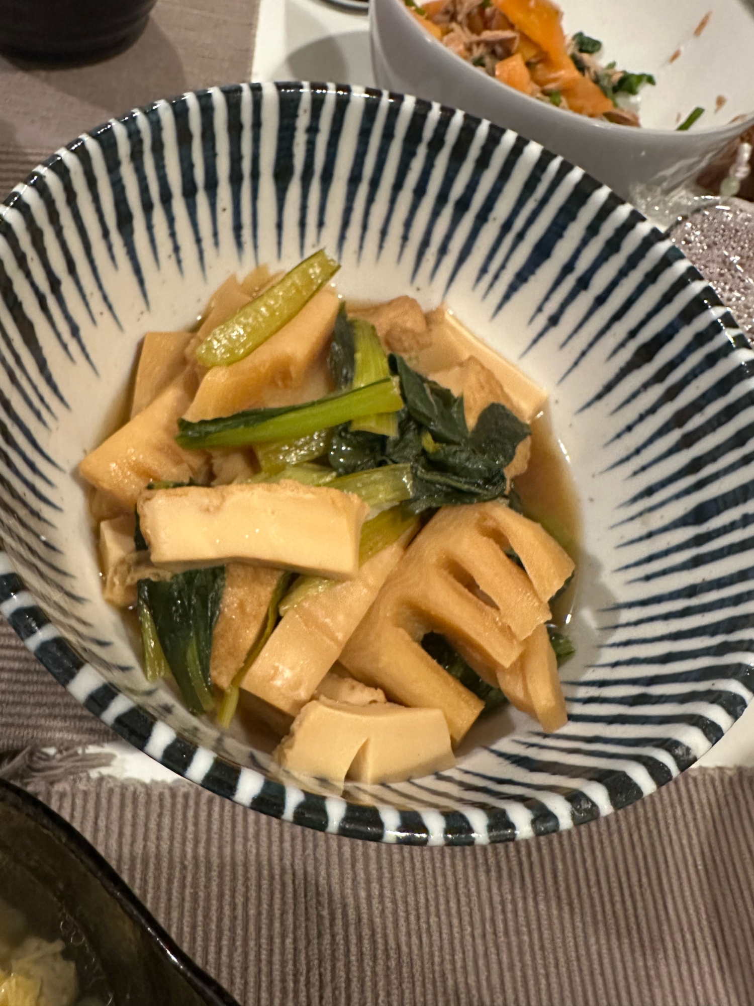 筍 厚揚げ 小松菜 のお浸し♡