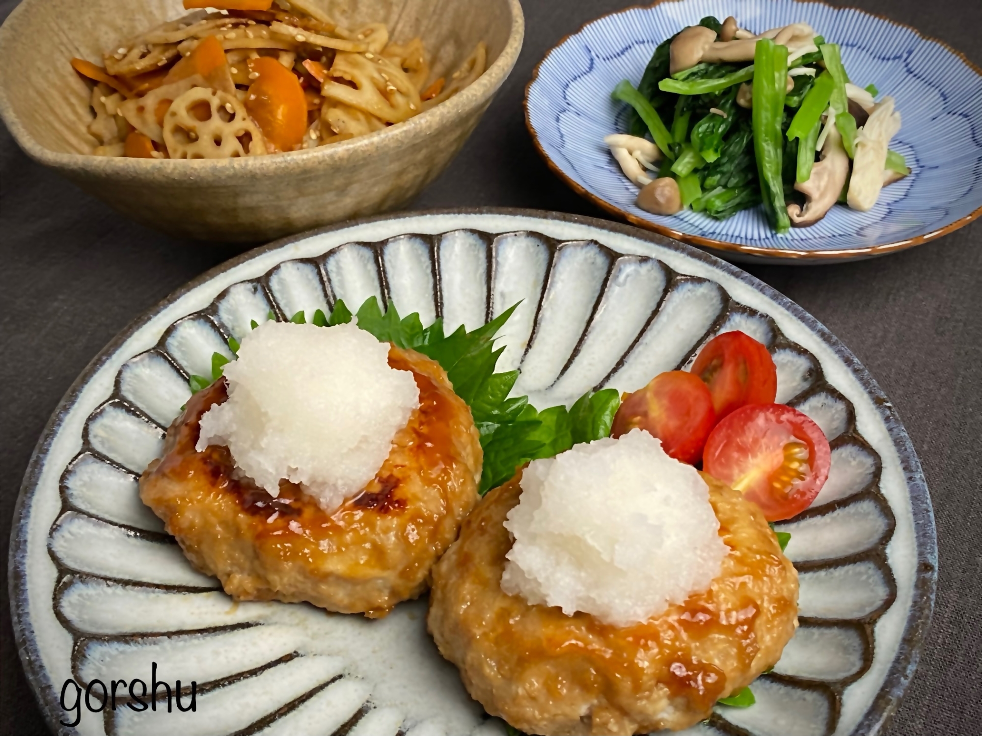 つなぎ要らず！秋の塩糀レンコンバーグ