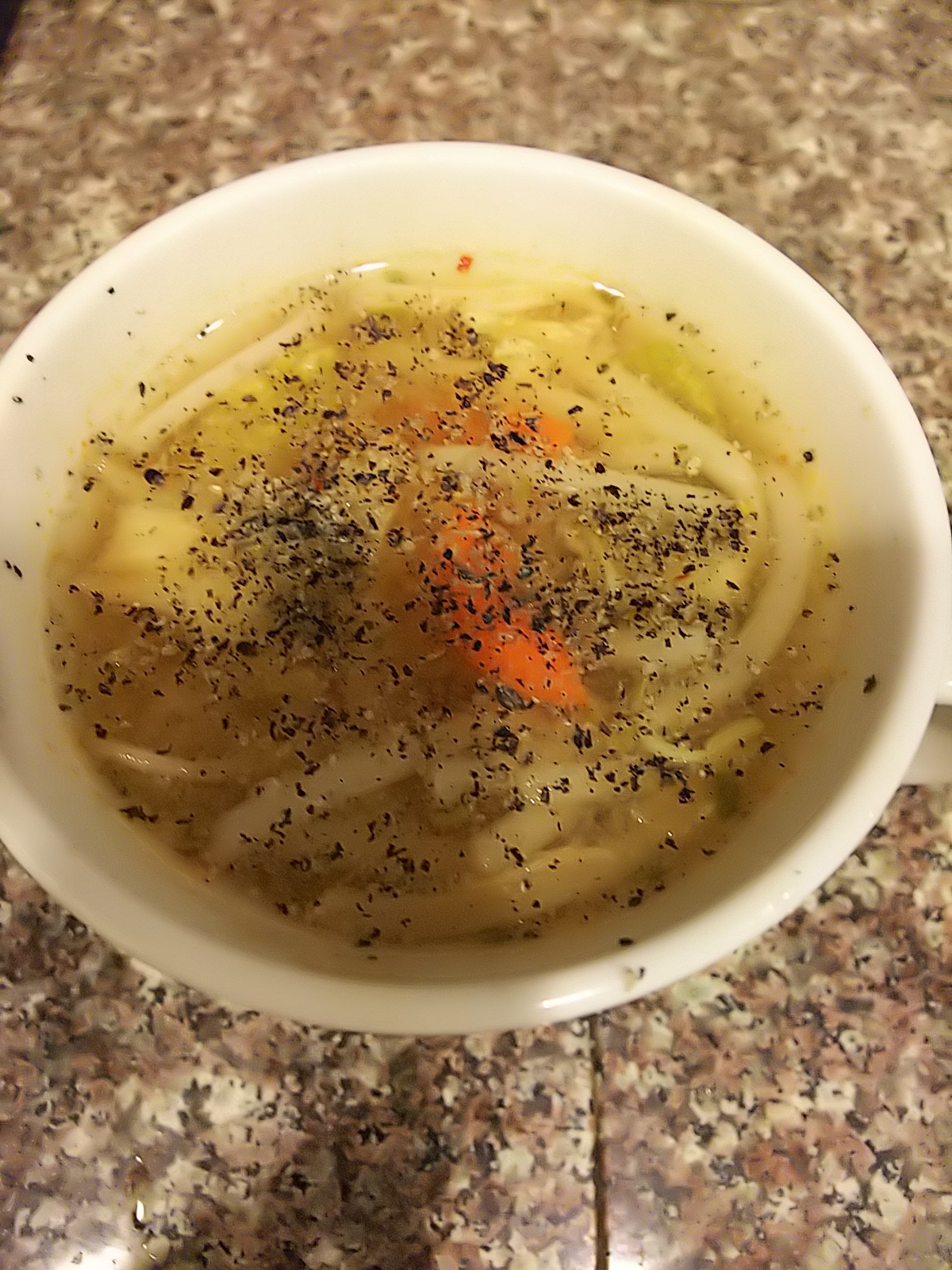 キムチと人参のオイスター味噌スープ