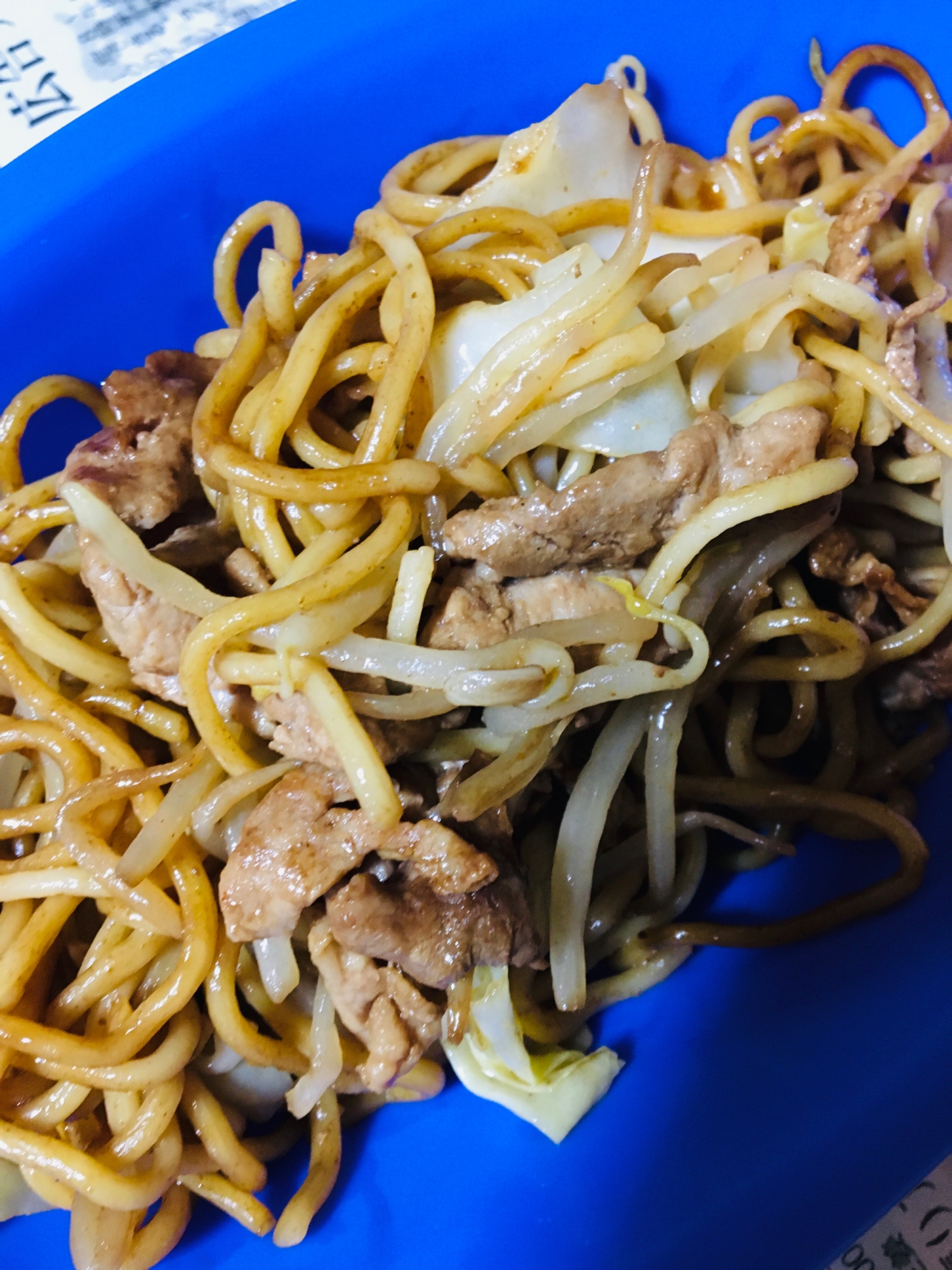 簡単！豚肉のカレー焼きそば