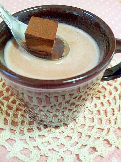 抹茶チョコと豆乳のふわふわココア