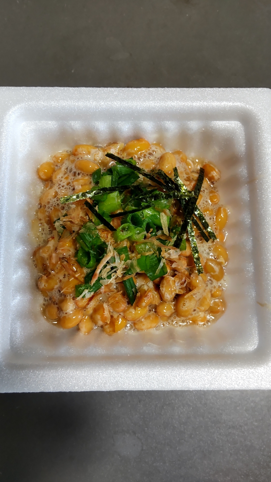 海苔ネギの納豆