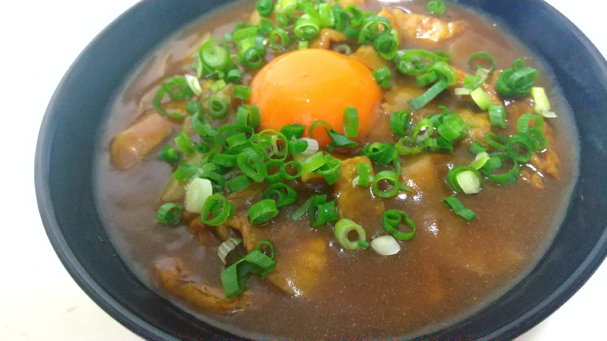 月見カレーうどん