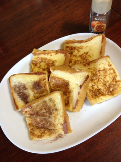 ココアシュガーかけとノーマルと作りました(o^O^o) 美味しい〜♡と喜んでみんなで食べました♬  ご馳走さまでした(o^O^o)