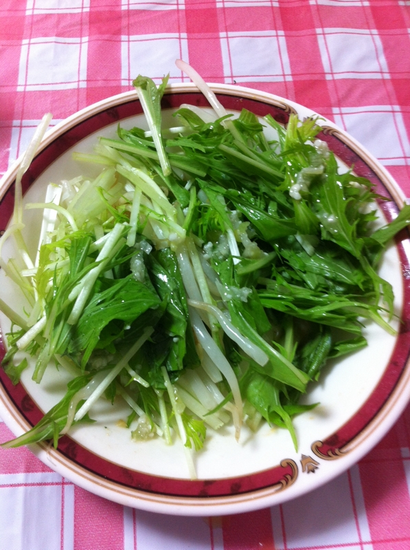 さっぱり風味★水菜もやしのゆずサラダ★