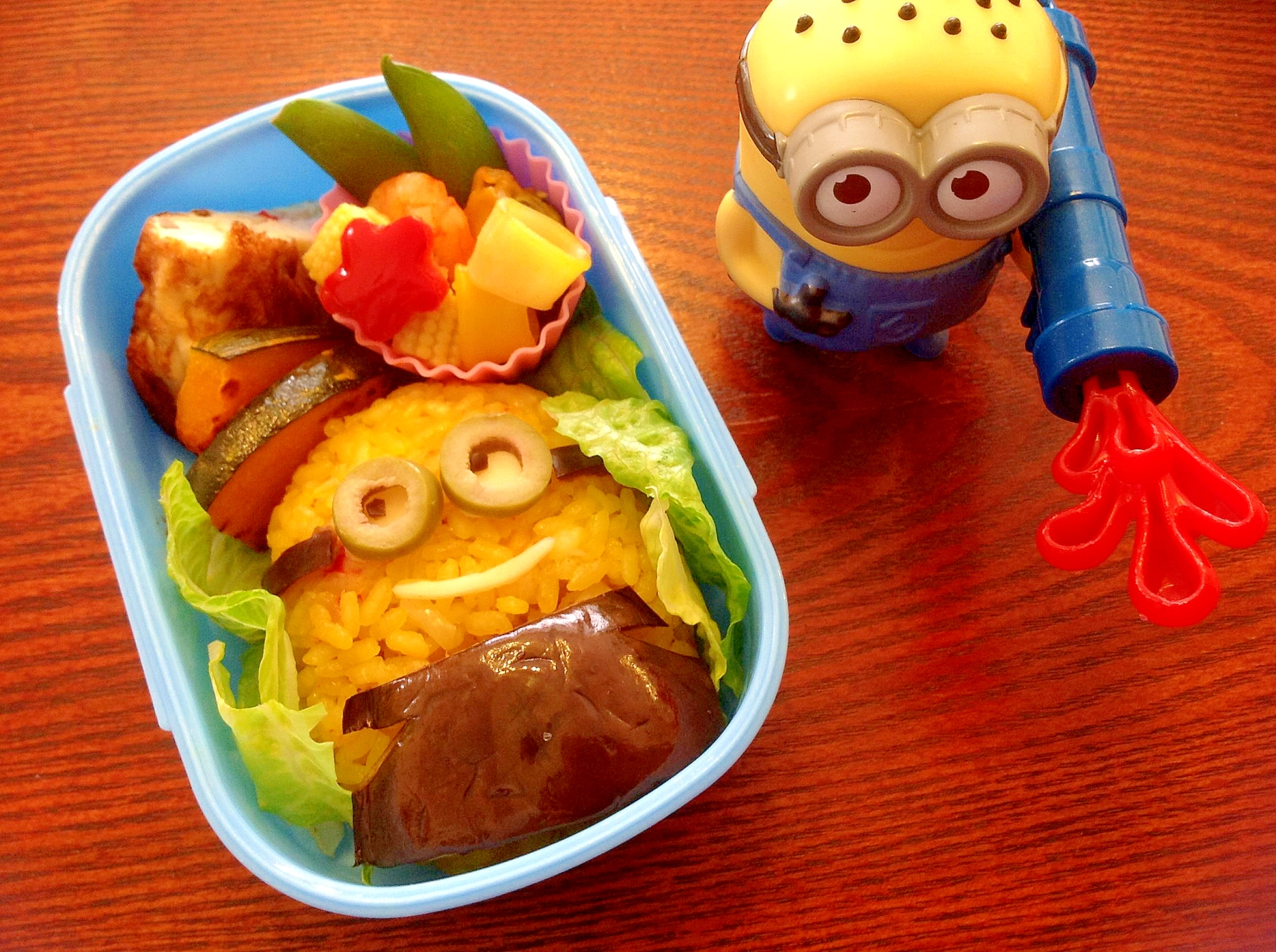 残りものパエリアでスペイン風 ミニオン弁当 レシピ 作り方 By Mbpt 楽天レシピ