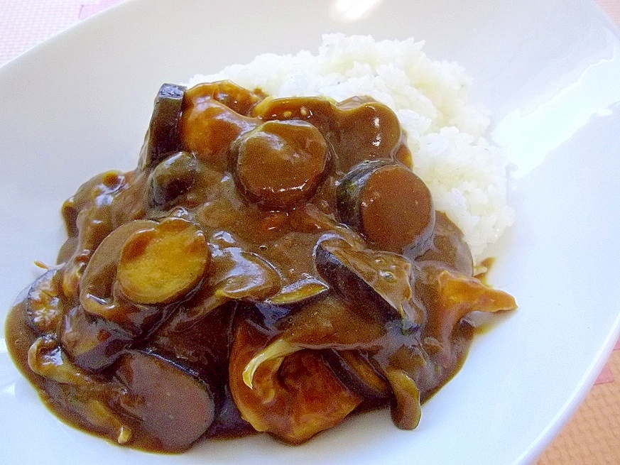 夏の辛ウマ＊15分＊茄子と舞茸と鶏胸肉のカレー＊