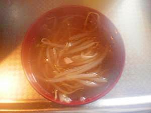 炒めもやしの中華スープ