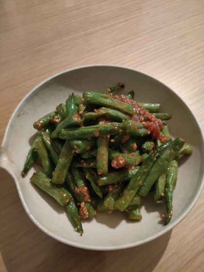 食べだすと止まらない！いんげん辛味噌炒め