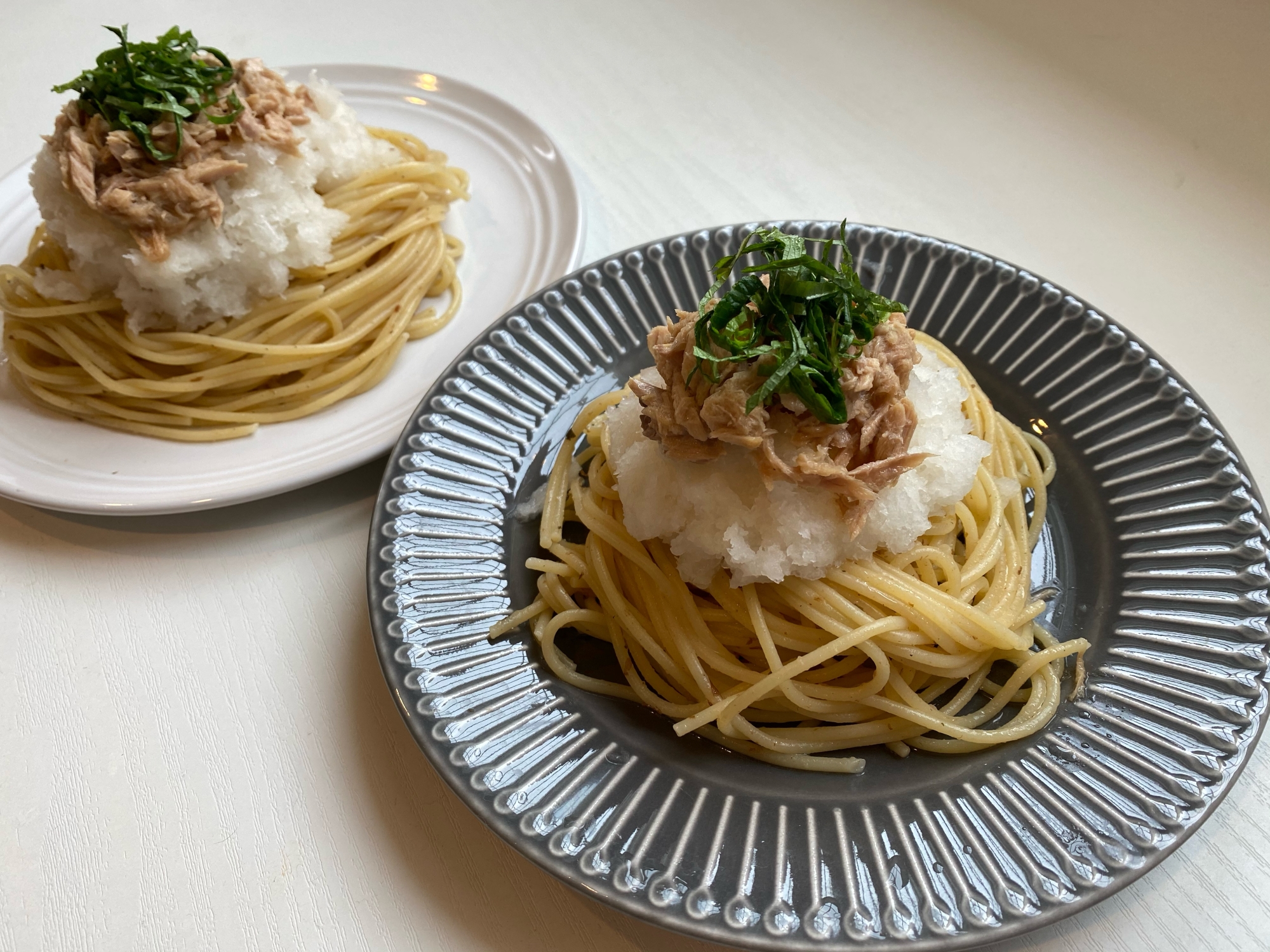 梅とツナおろしパスタ