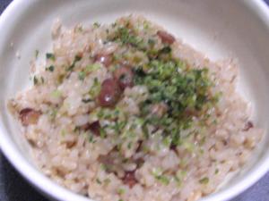 炒り大豆の玄米ご飯