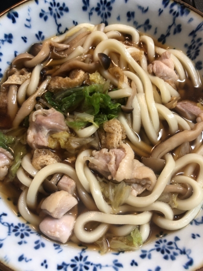 鶏とネギの煮込みうどん