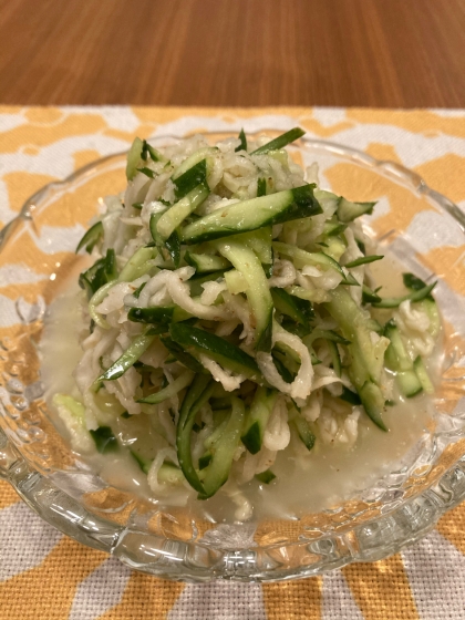 きゅうりと切干大根のパリパリサラダ