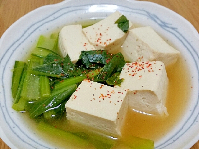 豆腐と小松菜の煮物
