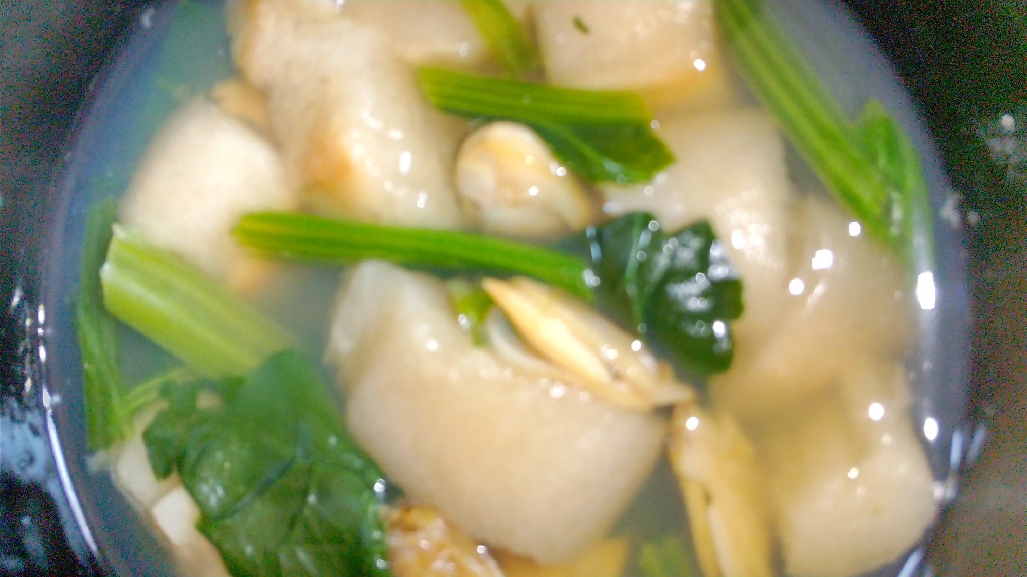 あさりとお麩の味噌汁