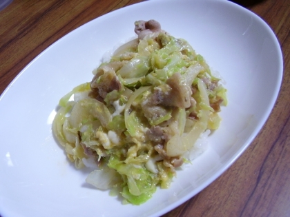 豚とキャベツの卵とじ丼 レシピ 作り方 By れいらん6425 楽天レシピ