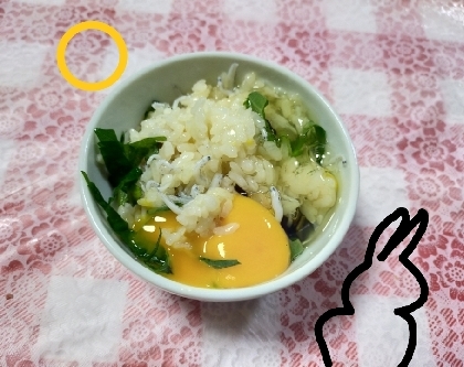 おとちゃーん☽お月見風⚫しらすとオクラ→緑のしそ代用σ(^^;)美味しかったです٩(ˊᗜˋ*)و♪卵ご飯↑しらす↑↑雑炊も食べたいなぁ思ったけど今日は暑かった～
