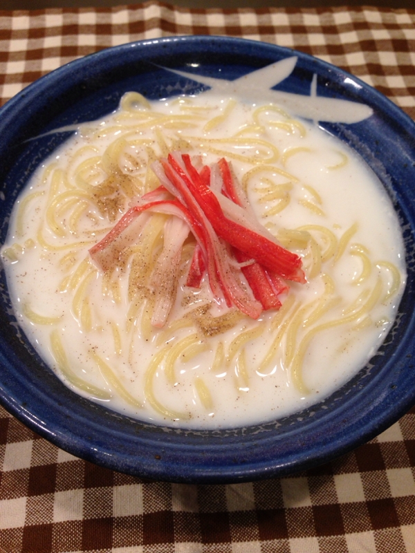 スピード1人飯☆カニカマラーメン