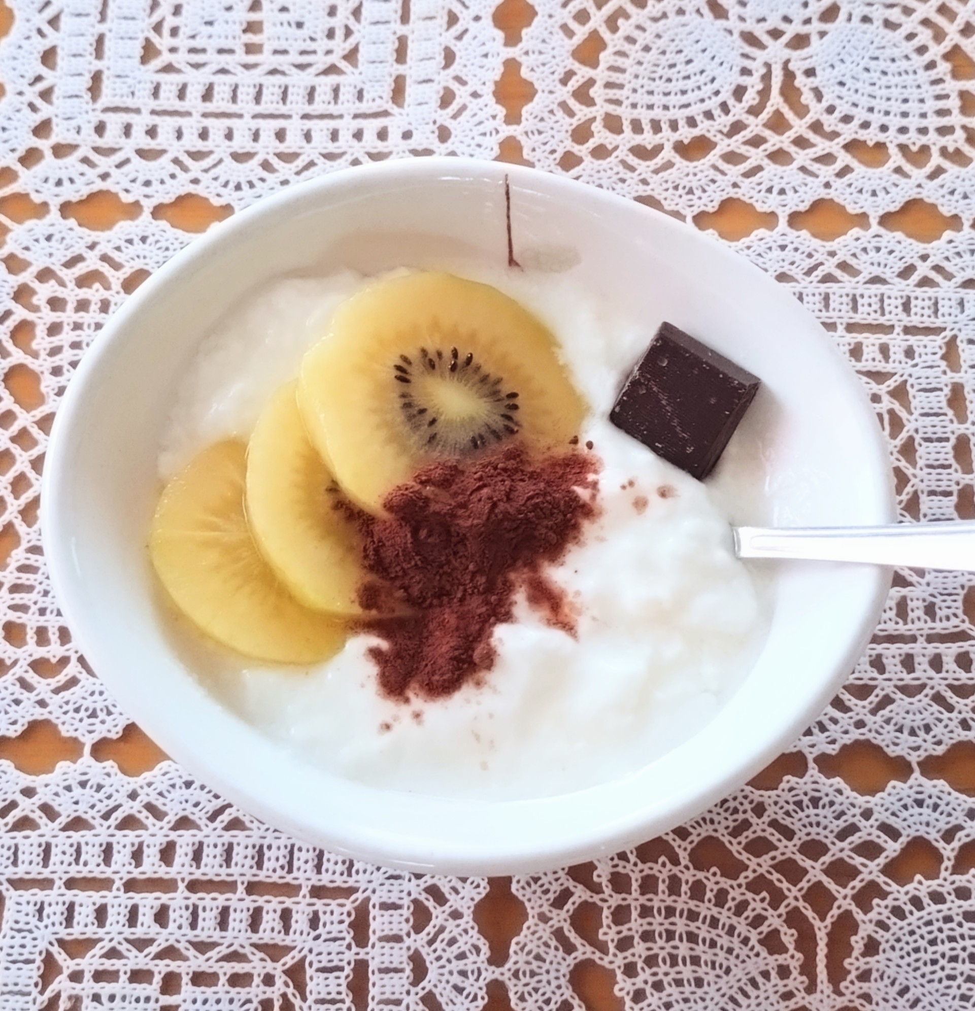 チョコとココアのキウイヨーグルト◇