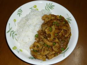 蓮根と挽肉のカレー