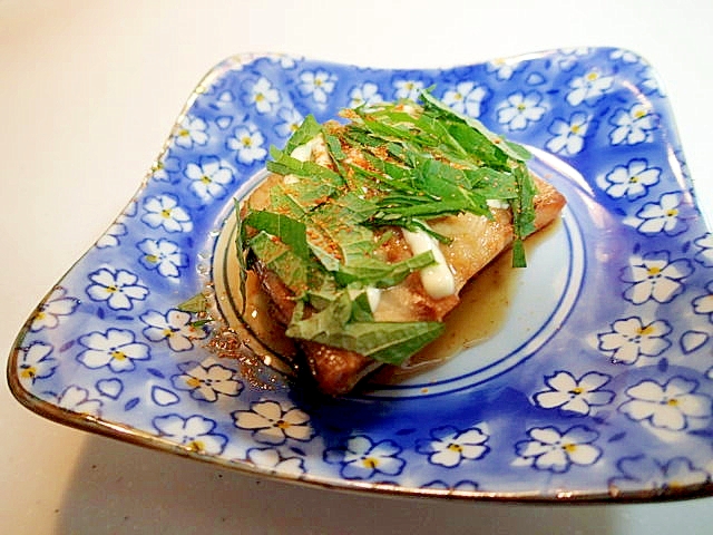 大葉のせて ピリ辛・塩サバのグリル焼き