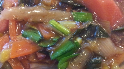 残り野菜で簡単に♪とろみが美味しい中華丼風